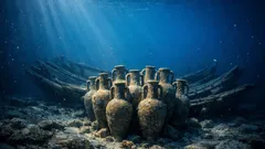 Hallan pecio romano con 200 ánforas frente a Gallipoli y cambia lo que sabemos del comercio antiguo