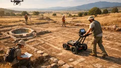 Descubren una ciudad romana enterrada y sus termas públicas sin excavar de más