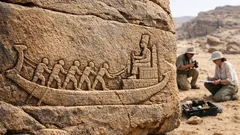 Hallan en Asuán un panel rupestre de 6 mil años que revela el origen del poder en Egipto