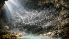 Descubren en la Cueva del Azufre la telaraña multiespecie más grande jamás registrada