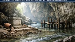 Descubren un santuario helenístico en una cueva con río subterráneo en Italia