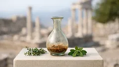 Hallan en Pérgamo un frasco antiguo con evidencia química de un remedio insólito