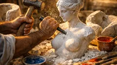 Hallan en Paros un taller de escultura antigua que cambia lo que sabíamos del mármol griego