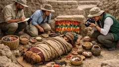 Descubren en Áspero a una mujer de élite de 5,000 años con piel y cabello conservados