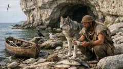Lobos prehistóricos vivieron con humanos en una isla y comían casi lo mismo