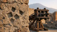Pompeya revela marcas en su muralla que apuntan a una antigua arma de repetición