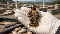 El mango de cuchillo romano que revela la fama de un gladiador zurdo en Britania