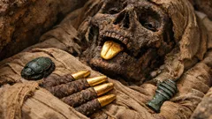 Hallan momias con lenguas de oro en Egipto y el misterio sorprende a la arqueología