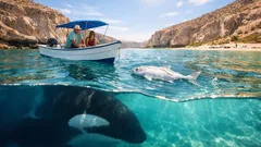 Orcas salvajes intentan dar comida a humanos y el hallazgo sorprende a científicos