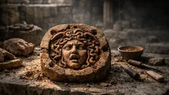 Hallan en Sicilia un molde de Medusa que revela un taller antiguo en Finziade