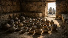 Hallan posible templo de 5,000 años con 40 vasijas intactas en Horvat Husham