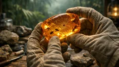 Descubren en Ecuador un ámbar de 112 millones de años con una telaraña fosilizada