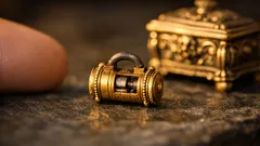 Descubren un candado romano diminuto de oro que sorprende por su compleja ingeniería