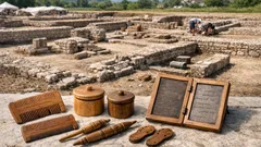 Hallan un taller romano con tablillas y zapatos infantiles que reescriben la vida cotidiana