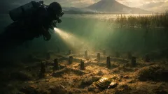 Hallan una aldea de la Edad del Bronce bajo el lago de Mezzano