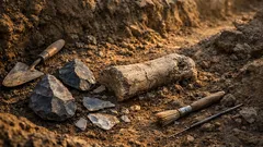 Descubren en Europa un martillo de hueso de elefante de hace 500 mil años