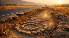 Hallan 30 urnas funerarias de 3 mil años bajo una carretera y sorprenden a arqueólogos