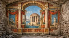 Descubren un fresco romano de 2 mil años que aún sorprende por su profundidad y color