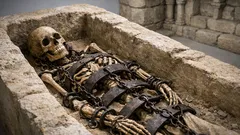 Hallan en Jerusalén una tumba con cadenas y descubren que pertenecía a una mujer