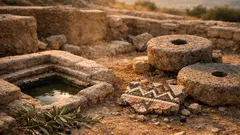 Hallan una hacienda bizantina con mosaicos y prensa de aceite que revela 400 años de historia