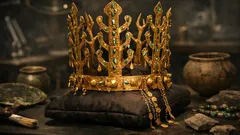 Descubren una corona de Silla con alas de escarabajo que brillaban como vitrales