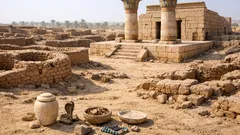 Descubren en Imet una antigua ciudad egipcia con casas-torre, templo y graneros