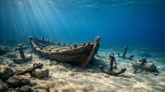 Descubren un barco hundido de hace 2,500 años frente a Sicilia con 6 anclas antiguas